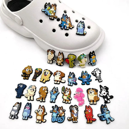 30pcs suit cartoon cute blue hole shoes decorative buckle DIY garden shoe buckle accessories