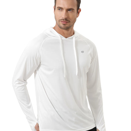 Summer Men Fishing Shirts Cooling Hoodie Men's Long Sleeve UPF 50+ Rash Guard Hoodie Tracksuit Running Hiking Jogger Shirt