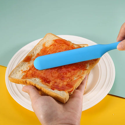 High Temperature Resistant Silicone Long Spatula Multi-color Cream Spatula Household Cake Making Small Accessories Baking Tools