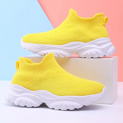 Children's Sports Shoes High Top Comfortable Mesh Breathable Soft Sole Walking Casual Running Sports Tennis Shoes for Kids
