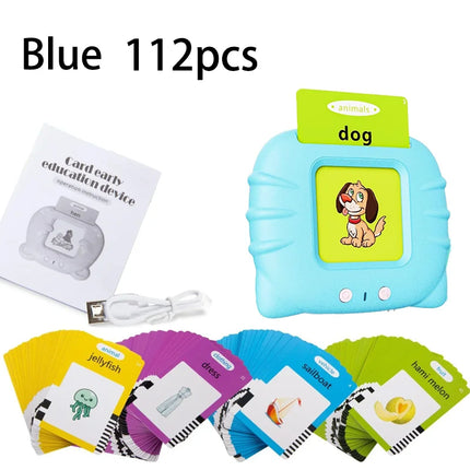 Talking Flash Cards Early Educational Toys Baby Boys Girls Preschool Learning Reading Machine Interactive Gifts