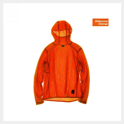 Outdoor Men's Long Sleeve Fleece Hoodie Comfortable Warm Polyester T-Shirt Sports Style Anti-static Anti-pilling Standard Fit