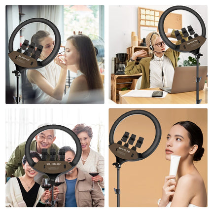 SH Ring Light 18inch Kit 36W 6500K Professional LED Control Stand Phone Holder Tube  Bag for Tattoo Lash Extension Barber Light