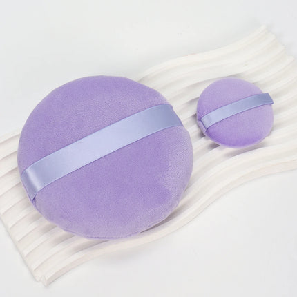 125mm圆形 Cotton Velvet Powder Puff Large Loose Powder Puff Makeup Artist Powder Puff Round Cotton Ribbon Hook Hand Glove Puff
