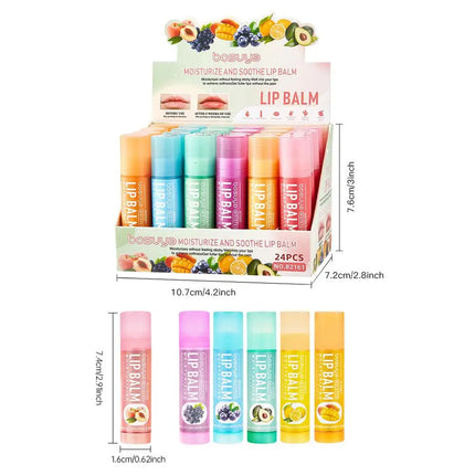 Fruit Series Lip Balm Set Fade Lip Lines Moisturizing Hydrating Anti-cracking Nursing Lipstick Fruit Flavor Lip Balm Skin Care