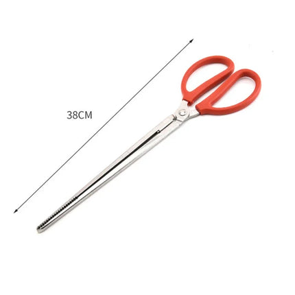 Durable Seafood Hand Tool Stable  Multifunction Stainless Steel Crab Tongs Eels Clip Long Handle Kitchen Anti Slip