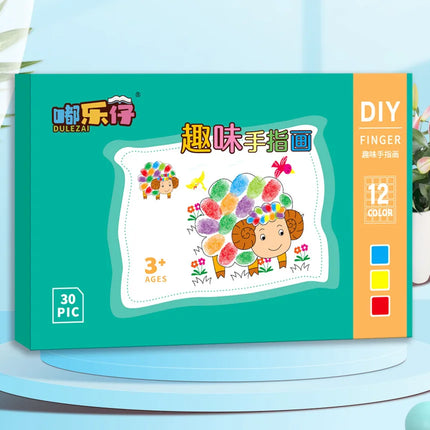 Children Finger Painting Set Baby Montessori Toys Creative DIY Toddler Finger Drawing Books Kids Learning Educational Toy Gifts