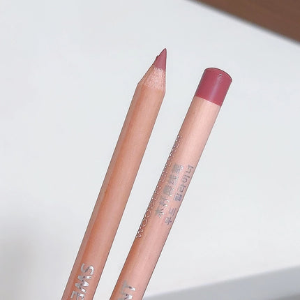 Waterproof Matte Lipliner Pencil Red Brown Contour Tint Filling Lipstick Long Lasting Non-stick Cup Moisturising Lips Makeup