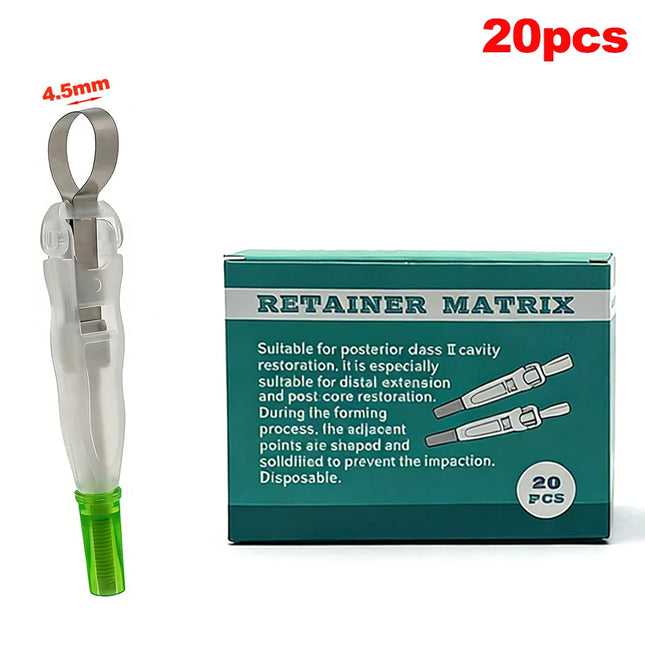 Roll Type Pre-Contoured Matrix Band Set 20 Pieces for Posterior Composite Restorations and Interproximal Shaping