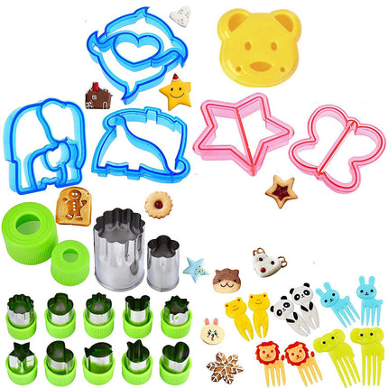 Sandwich Cutters Set for Children Food Cookies Bread Mold Maker Fruit and Vegetable Shapes Cutting Mould Baking Tools for Kids