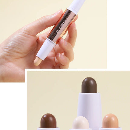 O.TWO.O Double-Headed Contour Stick Waterproof Matte Highlighter Concealer Clavicle Shadow Pen 3D Face Highlighting Makeup Pen