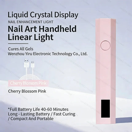Handheld UV Light for Gel Nails Portable UV Nail Lamp Rechargeable LED Nail Lamp for Nails Art Desk Stand