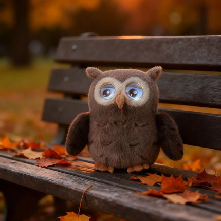New 100%Genuine Ai Intelligent Toy Overseas Edition Voice Conversation Owl Double Eyed Emotions Wifi Interaction Accompany Doll
