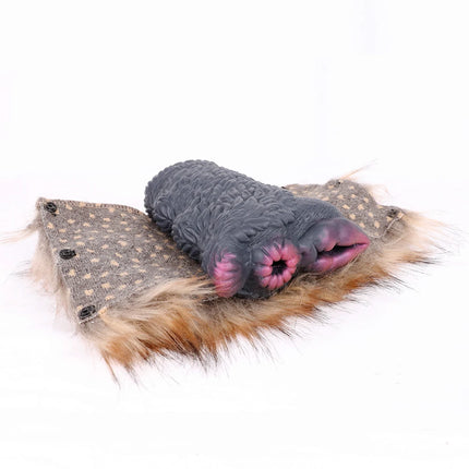 GEEBA Dual Channel Fantasy Furry Masturbation Sleeve For Men Pocket Pussy Silicone Male Masturbator In Fur Adult Sex Toys Supply