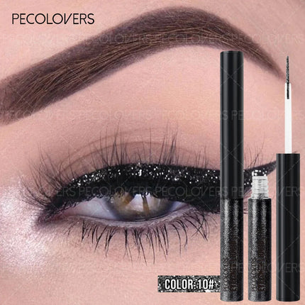 1PC Pearlescent Sparkle, Sequins, Brightening Highlighter, Liquid Eyeliner Eyeshadow, Suitable for Christmas and Holiday Party