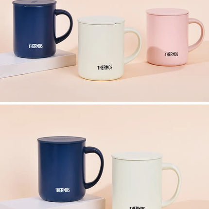 THERMOS Mug 450ml Handle Mug, Keep Cold & Keep Hot Stainless Steel Thermos, Leakproof Coffee Mug & Milk Cup for Office,BPA Free