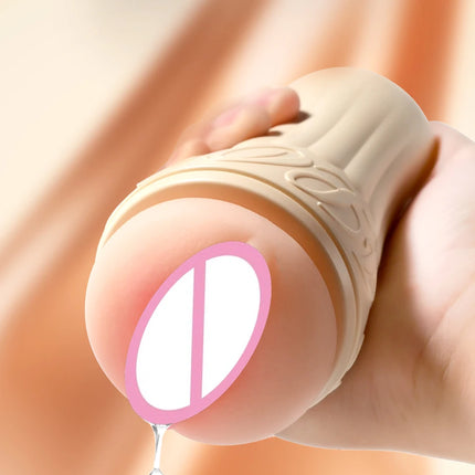 Realistic Vagina Male Masturbator Soft Fleshy Thick Handheld Pocket Pussy Lifelike Feel Easy to Clean Stroker for Men Discreet