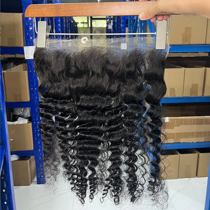 Deep Wave Real HD Lace Frontal 13x4 Closure Virgin Raw Hair 100% Human Hair Loose Deep Wave Frontal