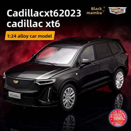 1:24 Cadillac XT6 Alloy Diecast Car Model, Pull Back with Light & Sound, 4S Store Display Ornament, Premium Gift for Boyfriend
