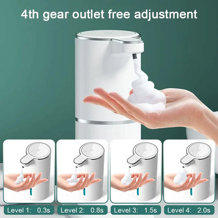 380ml Automatic Soap Dispenser Foam USB Charging Touchless Smart Display Infrared Sensor Hand Washer