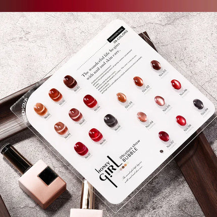 Cat Eye Enamel Ruby Glass Beads Nail Polish 9-Color Pop Cat Eye Enamel Solid Color Nail Polish Nail beauty Not Easy To Fade