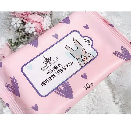 Disposable Portable Makeup Remover Wipes Three-in-One Deep Cleansing Affordable 10 Pieces Set Convenient Travel Size