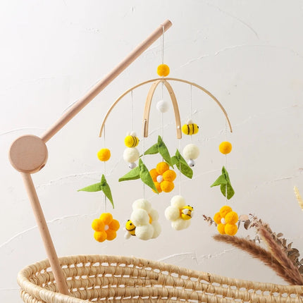 1Set Baby Crib Mobile Rattles Toys Cartoon Bee Bed Bell Kids Toy Room Decor Photography Props Toddler Rattles Hanging Toys