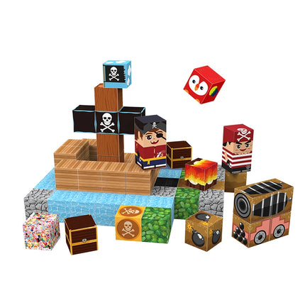 Magnetic Building Blocks Stacking and Free Assembly Set Educational and Intelligent Building Blocks Toys That Stimulate Imaginat