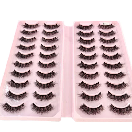 2023 New 20 pairs natural long 3D mink false eyelashes fake lashes makeup kit Mink Lashes extension eye lashes short eyelashes