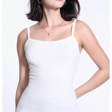 1/3 Piece Four Seasons Thin Solid Color Camisole for Young Women Plus Size Comfortable and Sexy T-shirt Shirt Casual