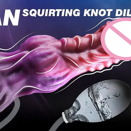 Huge Monster Dildo Squirting Fantasy Dildo Dragon Horse Dog Dildo Knotted Ejaculating Toy Big Anal Silicone Adult Toys for Women