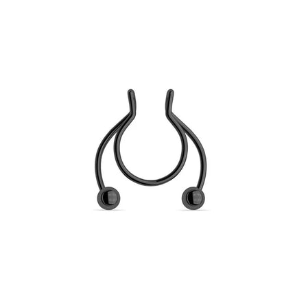 Women Fake Piercing Nose Ring Hoop Septum Piercing Nose Clip Rock HipHoop Stainless Steel Magnet Fashion Body Jewelry Wholesale