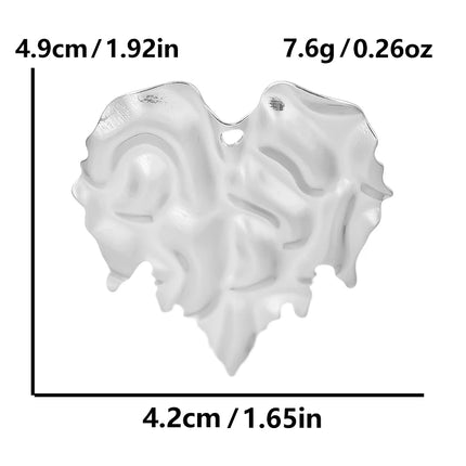 Elegant Love Breloques Stainless Steel Pendants For Jewelry Making Bulk Heart Charm Pendant 5pcs/Lot Materials To Make Bracelets