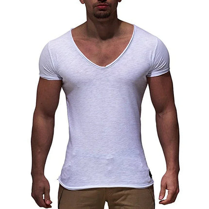 MRMT 2026 Brand New Men's T Shirt Fashion Chicken Heart V Collar Recreation T-shirt for Male Short-sleeved Man Tops T-shirt Tees