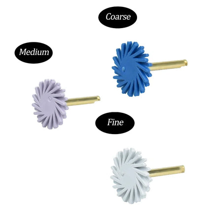 Dental Rubber Polisher Kit with Spiral Flex Brush for Composite Resin Polishing