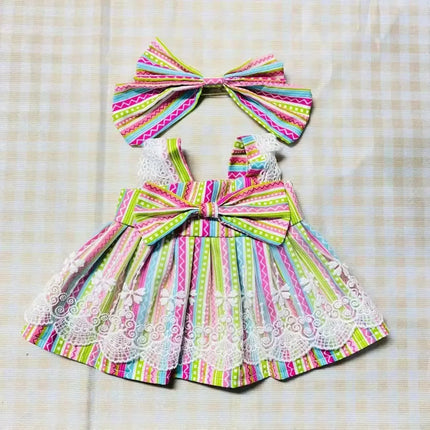 Only Clothes Baby Three 400% Gross Vinyl Plush Toy Baby Clothes New Year'S Christmas Baby Clothes Dress Set Cute Outfit Surprise