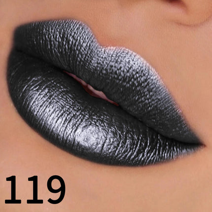 1PC glitter metallic lipstick finish hydrating 19 colors red pink sparkling highly pigmented lip tints  lips makeup gifts cosmet