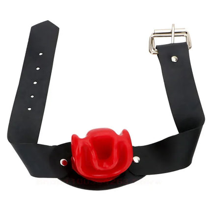 Bondage Deep Throat Mouth Plug Leather Adjusting Mouth Ball Simulation Dildo Bdsm Mouth Gag Sex Toys Flirt Sex Tools For Female