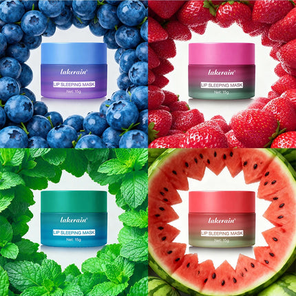 Blueberry Lip Sleeping Mask Overnight Dual Color Hydration For Dry Cracked Skin Reduces Fine Lines Moisturizing Nourish Lip Care