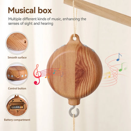 Baby Rattle Toys 0-12 Month Newborn Mobile Crib Musical Music Box Bed Bell Toy Holder Bracket Hanging Toy Rattle Accessories