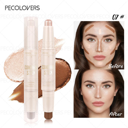 1PC Highlighting Contour Stick, Dual Use for Nose Contour and Three-dimensional Makeup, Anti-smudging, Convenient and Durable