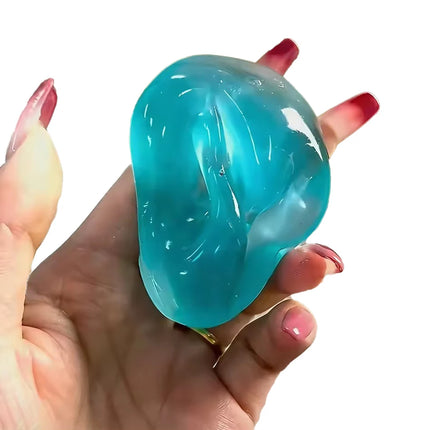 2026 Blue strawberry Maltose Squishy Toys Anti Stress Fidgets Soft Simulated Transparent Maltose Slow-rebound Decompression Toy
