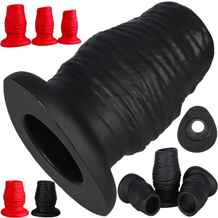 Hollow Big Anal Plug Vaginal Speculum Silicone Fisting Huge Butt Plug Ass Dilator Anal Enema Flushing Gay Sex Toy For Men Women