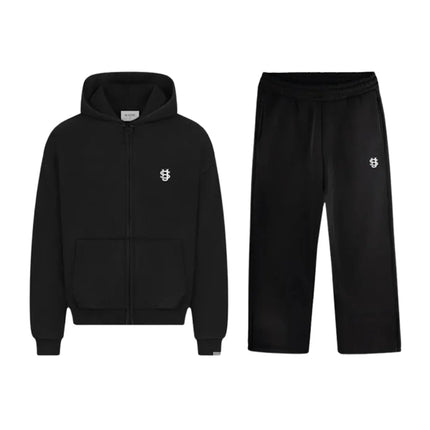 Gothic Retro Graphic Loose Sports Zipper Hoodie Suit Men's and Women's Y2K New Harajuku Hip-Hop Casual Joker Pants Street Wear