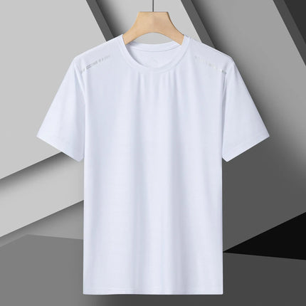 Women Reflective Running T-Shirt - High Elastic Breathable Quick-Dry Ice Silk Sport Top for Summer, Cool Short Sleeve Active Tee