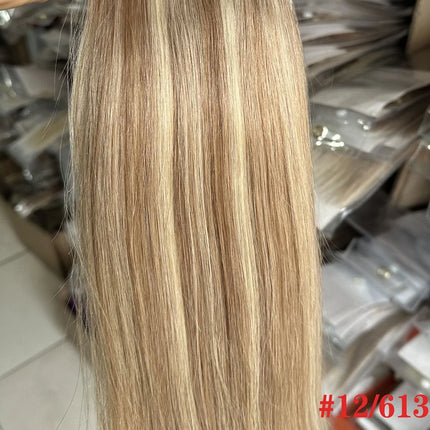 ZZHAIR 100% Human Hair Extensions 16"-26" Machine Made Remy Hair Weft Weaving 100g/Pcs Straight Natural Silk Non-clips