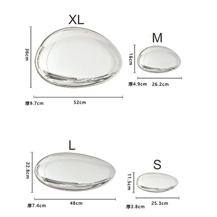 Creative Imitation Stainless Steel Pebble Wall Water Droplet Decor Artwork Hotel Light Luxury Pendants Living Room Wall Decor