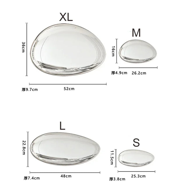 Creative Imitation Stainless Steel Pebble Wall Water Droplet Decor Artwork Hotel Light Luxury Pendants Living Room Wall Decor