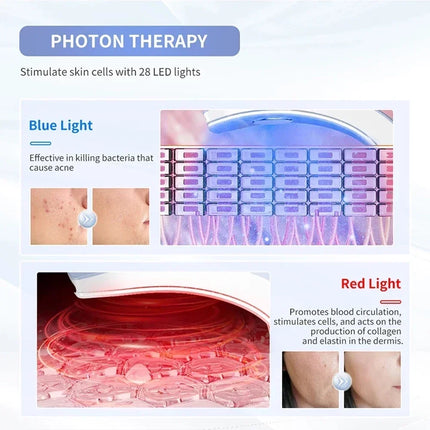 V Face Lift Massage Device Face Contour EMS Massage Double Chin Remove Red Blue Light Heat V-shaped Face Lift Beauty Instrument