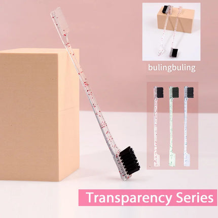 Dual Hair Edge Brush Teasing Comb 3N1 Edge Control Brush comb Holiday Gift Edges Baby Hair Eyebrow brush salon home easy use